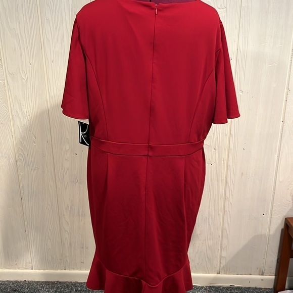 Kasper Crimson Red Flutter Sleeve Sheath Dress NWT - Picture 6 of 14